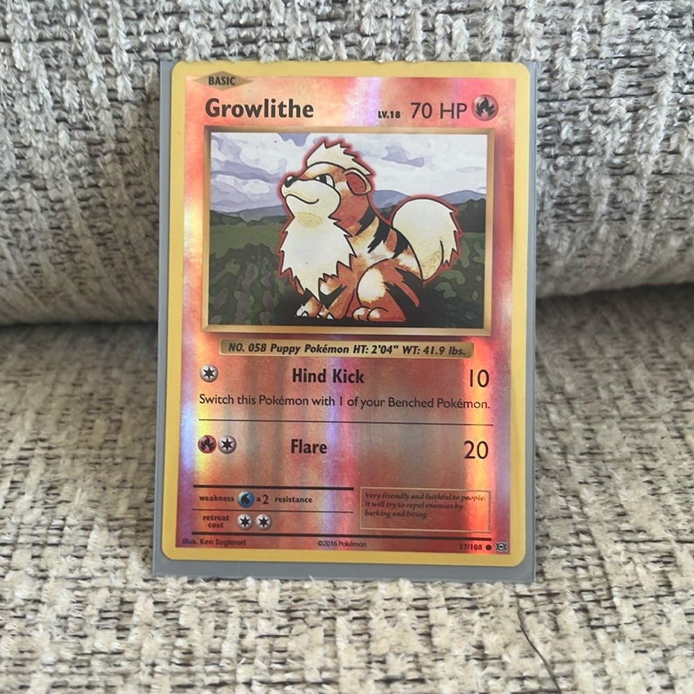 Growlithe 17/108 Reverse Holo